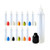 510 Central 30mL Unicorn Bottles LDPE Plastic Thin Tip (12 Pack, Multi Color Caps)
