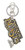 Fantastic Beast Logo Pewter Key Ring