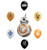 33" BB8 Foil Balloon and 6pc Star Wars 11" Character Print Latex Balloons Chewbacca, Darth Vader, C3PO, R2D2, BB8, Yoda