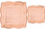 Scalloped Embossed Square Premium Paper Plates: Bundle Includes Dinner Plates and Dessert Plates for 8 Guests (Rose Gold)