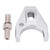 Distributor Clamp Hold Down, Chrome Billet Aluminum Distributor Hold Down for SBC BBC SB BB HEI Electronic