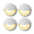Plug-in LED Night Light Lamp with Auto Dusk to Dawn Sensor, Sensor Light Control 0.2W Warm White for Bedroom, Bathroom, Kitchen, Hallway, Stairs, Energy Efficient, Compact 4-Pack Yellow