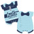 Hello Little One - Blue and Navy - Shaped Fill-in Invitations - Boy Baby Shower Invitation Cards with Envelopes - Set of 12