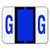 Smead BCCR Bar-Style Alphabetic Color-Coded Labels, Letter G, Violet, 500 Labels per Roll (67077)
