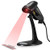 Esky USB Automatic Barcode Scanner Scanning Reader Wired Handheld/Handfree 1D Laser Bar Code USB Wired for POS System Sensing and Scan Black with Adjustable Stand,For Store, Supermarket, Warehouse