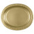 12" Gold Oval Paper Plates, 8ct