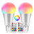 Color Changing Light Bulbs with Remote,RIMOL 10W RGBW Color LED Light Bulb with Memory Function E26 RGB+Soft White Color Light Bulb,Ideal Lighting (Dimmable,2 Pack)
