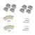 Renogy 2 Sets Solar Panel Mounting Z Bracket Set of 4 Units RV Boat Off Grid Roof