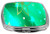 Rikki Knight Compact Mirror, Gold Flowers On Green