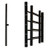 GRISHAM CORP 94014 GRISHAM, Guard Window Adj 4bar Black, EA Powder Coated