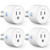 Smart Plug Works with Alexa Google Assistant IFTTT for Voice Control, Teckin Mini Smart Outlet Wifi Socket with Timer Function, No Hub Required, White FCC ETL Certified