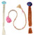 Princess Wigs Set,3pcs Dress Up Hair Braided Wigs Princess Girls Hair Wig Costume Accessories