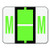 Smead BCCR Bar-Style Alphabetic Color-Coded Labels, Letter M, Light Green,/White Bar, 500 Labels per Roll (67083)