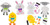 Fun Express 12 - Easter Magnet Craft Kits - Big Head Easter Characters Crafts