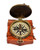 MAH ''Robert Frost Poem'' Engraved Antiquated Finish Brass Compass with Case. C-3241