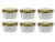 Nakpunar 6 pcs, 2 oz Mason Glass Jars with Gold Lids