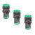 HONJIE Green LED Indicator Pilot Signal Light Lamp AC/DC 12V Flush Panel Mount 7/8" 22mm-3Pcs