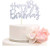 Happy 18th Birthday Cake Topper - Hello 18 - Cheers to 18 years Party Decorations Silver Glitter