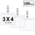 Horizontal 3x4 Inch Quick Load Name Badge Holders and Metal Clips with Vinyl Straps PVC ID Card Holder by LONOVE(100 Pack, Horizontal 3x4 no Zipper)