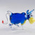 Glass Small Bull Figurine Hand-Blown Art Collectible Figures