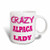 3dRose 174916_5 Crazy Alpaca Lady Two Tone Mug, 11 oz, Red