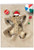 Jumbo Christmas Card: Holiday Sand Angels Featuring an angelic cat on the beach, with Envelope (Big Size: 8.5 x 11 Inch) J6844BXSG