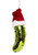 Kurt Adler Noble Gems Collection Glass Pickle in Santa Hat Ornament