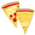 Pizza Party Time - Shaped Fill-in Invitations - Baby Shower or Birthday Party Invitation Cards with Envelopes - Set of 12