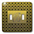 3dRose LLC lsp_36080_2 Elegant Letter B Embossed in Gold Frame Over A Black Fleur-De-Lis Pattern On A Background Double Toggle Switch