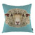 oFloral Sheep Throw Pillow Covers Farm Animal Male Goat Face Decorative Square Pillow Case 18"X18" Pillowcase Home Decor for for Sofa Bedroom Livingroom
