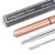 Reusable Collapsible Drinking Straws - Telescopic Portable Stainless Steel Metal Straw with Case & Cleaning Brush (Rose gold)