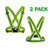 Reflective Running Vest Women Men - 2 Pack Adjustable Elastic Hi Vis High Visibility Safety Vest for Running Biking, Walking, Jogging, Motorcycle,Cycling Outdoor Reflective Gear (Green-2 Pack)