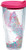 Tervis 1239972 INITIAL-A Botanical Insulated Tumbler with Wrap and Fuschia Lid 24oz Clear