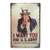 I want you fr U.S. Army, Retro Embossed Metal Tin Sign, Wall Decorative Sign, 20cm x 30cm