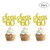 36 PCS Cheers to 60 Cupcake Toppers Gold Glitter 60th Birthday Cupcake Picks Anniversary Party Decors