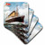 3dRose CST_149236_1 Vintage White Star Line S.S. Titanic Soft Coasters, Set of 4