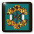 3dRose lsp_18108_2 Golden Stained Glass Toggle Switch
