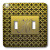 3dRose lsp_36089_2 Elegant Letter K Embossed In Frame Over A Fleur-De-Lis Pattern On A Background Double Toggle Switch Black/Gold
