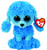 Ty 37263  Mandy Poodle with Glitter Eyes Glub Push's, Beanie Boo's, 24 cm, Blue