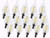 FLILED LED 60 Watt Equivalent Chandelier Bulbs, 5.5 Watt Dimmable Filament Clear LED Candelabra Bulbs, E12 Medium Base, LED Candle Bulbs (5000K Daylight, 15 Pack)