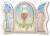 First Communion Plaque Gold Embossed White Standing Triptych