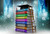CSFOTO 7x5ft Graduation Ceremony Backdrop Books Photography Background Books Graduation Cap Halo Glitter Backdrop School College Library Photo Booth Digital Studio Props Wallpaper