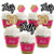 Chic 30th Birthday - Pink, Black and Gold - Cupcake Decoration - Birthday Party Cupcake Wrappers and Treat Picks Kit - Set of 24