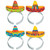 Fiesta Cinco De Mayo Plastic Sombrero Headbands, 8 Ct. | Party Costume