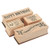 4-Piece Card Making Stamps Set - Wood Mounted Rubber Stamps for Card Making, DIY Crafts, Scrapbooking - Happy Birthday, Thank You, Congratulations, with Love