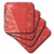 3dRose cst_28072_4 Red Christmas Tree and Snowflakes-Ceramic Tile Coasters, Set of 8