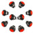 PP-NEST 10 Pieces 12mm Waterproof Push Button Momentary On Off Switch ANKG-01 (Red)