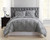 Truly Soft Everyday Pleated Duvet Set, Full/Queen, Grey