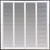 20'w X 30'h Steel Return Air Grilles - Sidewall and Cieling - HVAC DUCT COVER - White [Outer Dimensions: 21.75'w X 31.75'h]