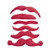 Synthetic Red Mustache Assortment (1 dz) by Fun Express